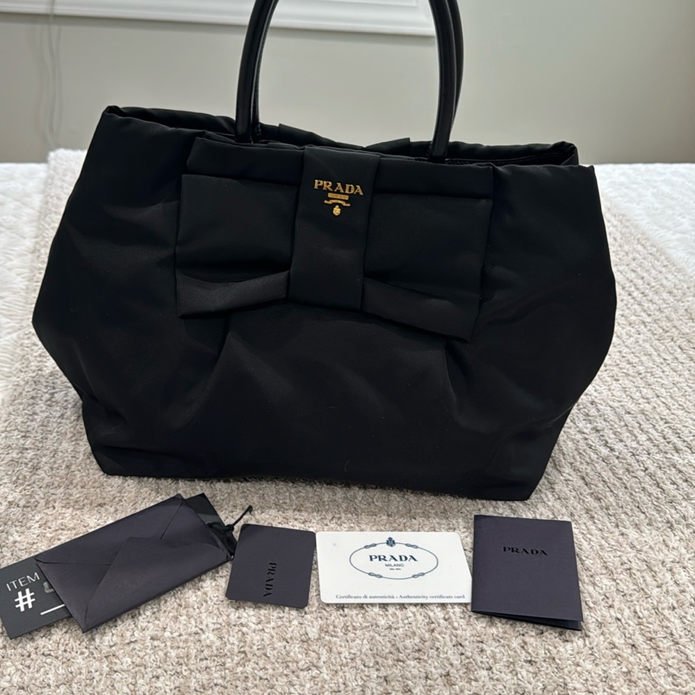 Prada Ribbon Nylon Handbag